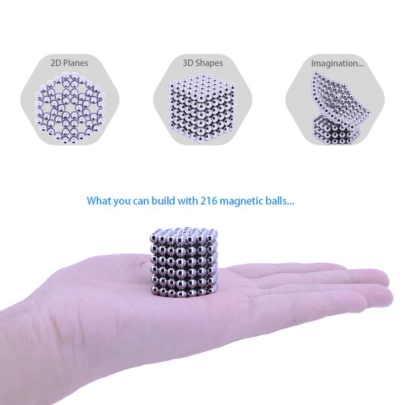 Portal vækstdvale Bevidst Magnetic Balls 5mm 216 Pieces + 6 Spare (Silver) – Neutronball Magnets